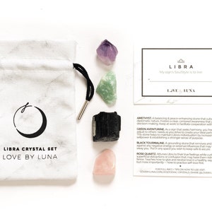 Libra Crystal Set | Zodiac Crystal Set | Libra Crystal | Libra Stone  | Libra Gift | Zodiac Gift | Libra Stone Beginner Crystal Kit For Her