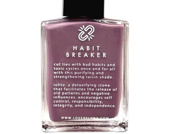 Habit Breaker Nail Polish | Crystal Nail Polish | Vegan Nail Polish | Purple Nail Polish | Grape Nail Polish | Iolite | Cruelty Free