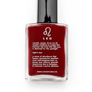 Leo + Tiger&#39;s Eye Nail Polish | Crystal Infused Nail Polish | Nail Polish For Leo | Zodiac Nail Polish | Vegan Polish | Best Zodiac Gifts