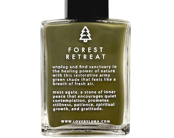 Forest Retreat Nail Polish | Crystal Nail Polish | Vegan Nail Polish | Army Green Nail Polish | Forest Green | Moss Green | Cruelty Free