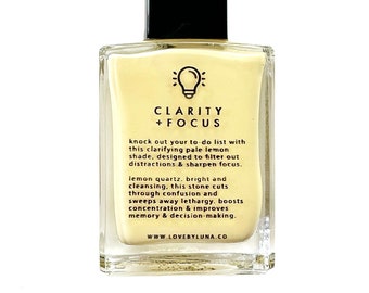 Clarity + Focus Nail Polish | Crystal Infused Nail Polish | Pale Lemon Nail Polish | Yellow Nail Polish | Lemon Quartz Nails | Vegan Polish