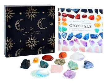 The Essential Crystal Collection | Crystal Gift Set | Crystal Starter Kit | Chakra Crystal Set | Reiki Stone Set | Beginner Crystal 12 pc