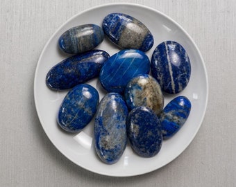 Lapis Lazuli Palmstone | Lapis Lazuli Palm Stone | Lapis Lazuli Worry Stone | Tumbled Lapis Lazuli | Lapis Lazuli Crystal