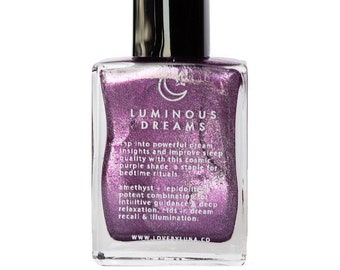 Luminous Dreams Nail Polish | Crystal Infused Nail Polish | Amethyst Nail Polish | Vegan Nail Polish | Purple Nail Polish | Glitter Polish