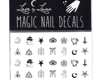 Occult Nail Decals / Symbols Nail Decal / Witch Nail Decal / Magic Nail Decal / Nail Wraps / Nail Tattoo / Nail Designs / Witchy / Symbols