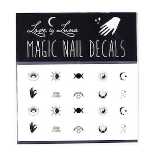 Sun and Moon Nail Decals / Moon Nail Decals / Space Nail Decals / Star Nail Decals / Witch Nail Decals / Mystic Nail Decals / Magic Nails image 1