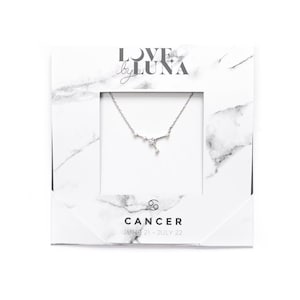 Cancer Constellation Necklace - 14 Karat Gold Dipped & 24 Karat White Gold Dipped | Cancer Gifts | Zodiac Gifts | Constellation Necklace