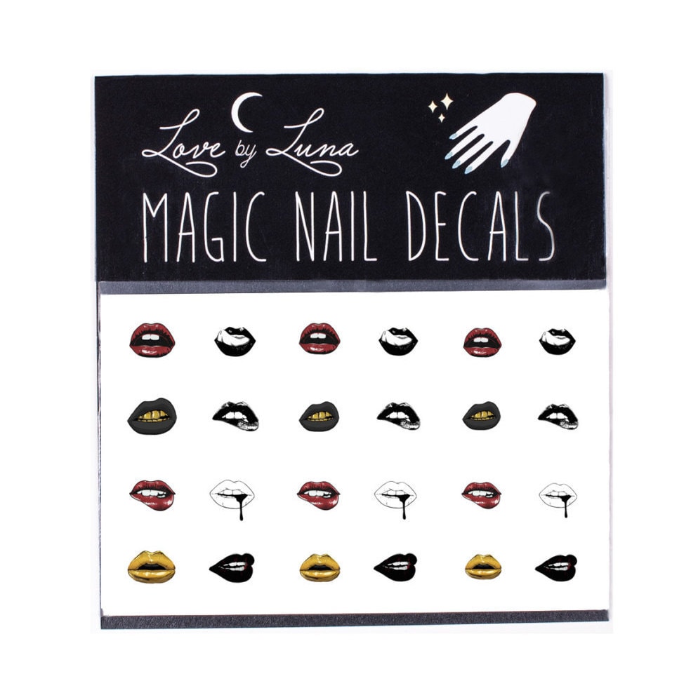 Lips Nail Decals / Kiss Nail Decals / Lipstick Nail Decals / Etsy
