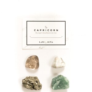 Capricorn Crystal Set Capricorn Zodiac Crystal Set Capricorn