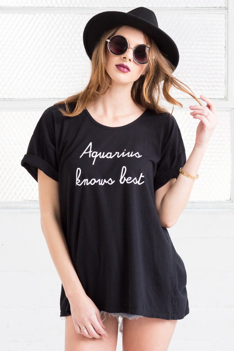 Aquarius Tee / Aquarius Shirt / Zodiac Tee / Zodiac Shirt / Zodiac Top / Zodiac Shirt For Women / Gifts For Her / Gift Ideas image 5