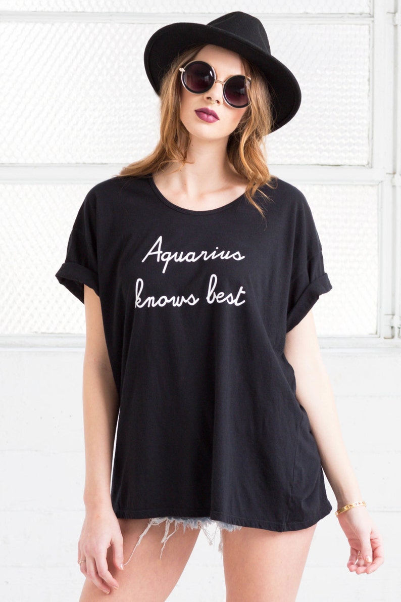 Aquarius Tee / Aquarius Shirt / Zodiac Tee / Zodiac Shirt / Zodiac Top / Zodiac Shirt For Women / Gifts For Her / Gift Ideas image 1