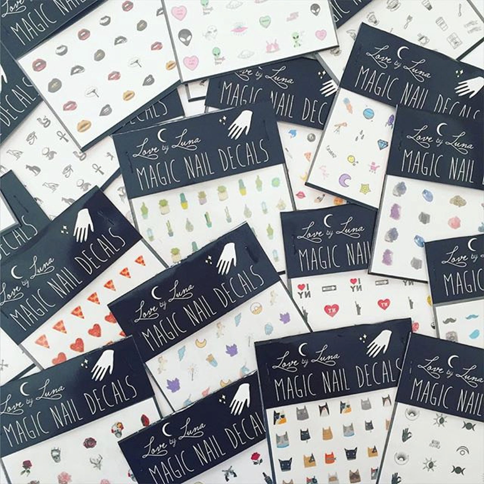 Unicorn Nail Decals / Magical Nail Decals / Rainbow Nail Etsy