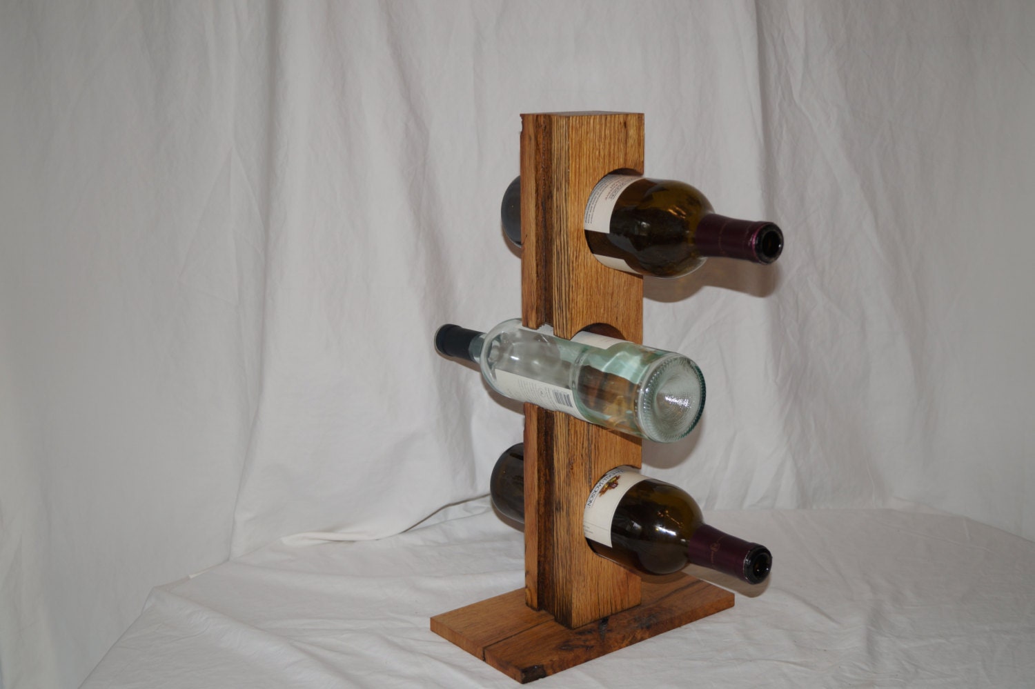 Rustic Wine Rack, Reclaimed Wood Wine Rack, Tabletop Wine Rack, Small