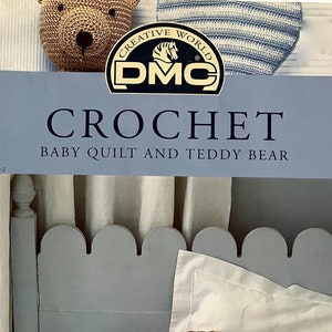 Baby projects: crochet and embroidery charts, cross stitch kits, blanket ribbon, bibs by Pako, Permin, Rico, DMC, Butternut Road