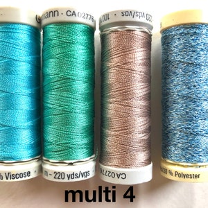 Gutermann machine embroidery thread packs - metallic effect, dekor and bobbin thread