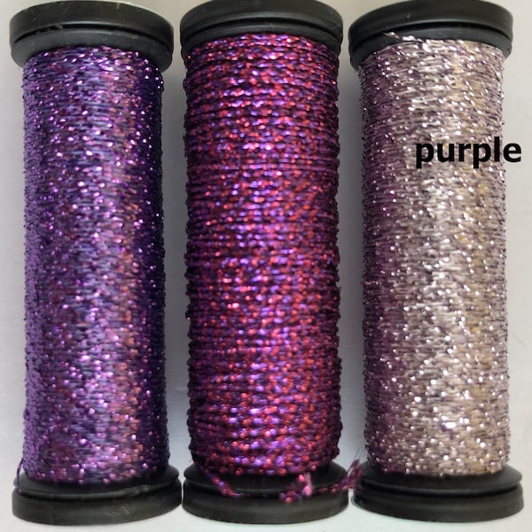 Kreinik packs of blending filament and braids # 4, #8 or #16, cables or cords