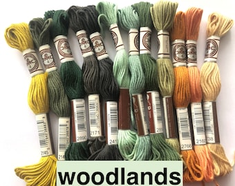 DMC Soft Cotton Bundles - 12 skeins of matt 4 ply cotton thread