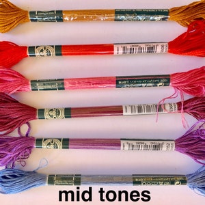 DMC Satin embroidery thread - packs of 6 skeins