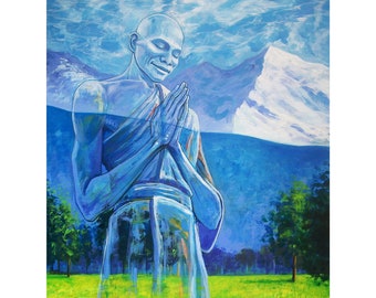 Per sempre - Stampa 11x17" - Arte del Buddha in meditazione di Erik Turner