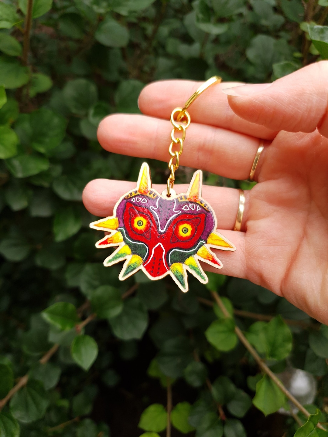 Zelda Majora's Mask: Wood Keychain - Etsy