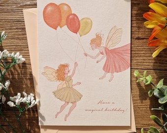 Printable Fairy Birthday Card for Girls Digital Download - Etsy