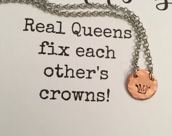 Real queens fix each others' crowns!