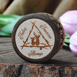 Wooden always jewerly box personalized wood box harry gift ring bearer box wizard gift 5th anniversary gift wood ring box wedding bearer box