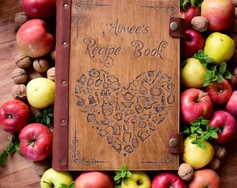 Limited edition,Wooden recipe book,3 sizes available,480 pages mum gift Recipe binder Family recipes Christmas gift for her Birthday gift