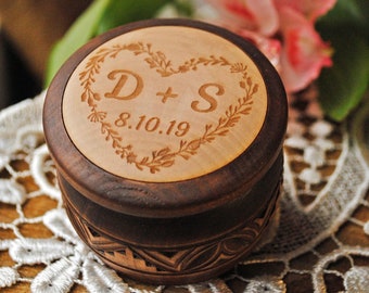 Wedding ring box rustic bearer box personalized wooden proposal ring box wedding gift wooden jewelry box proposal groom bride box
