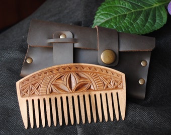 Valentine's day gift custom wooden beard comb personalized men gift carved hairbrush birthday gift for her gift for him mum Christmas gift