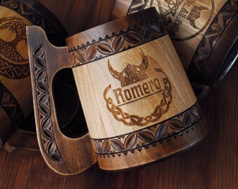 Personalized Celtic Tankard: Viking Groomsman Mug