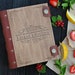 Personalized recipe book Mothers day gift Wooden Family recipes Custom Chef cookbook Christmas gift for her Birthday gift for mum doughter 