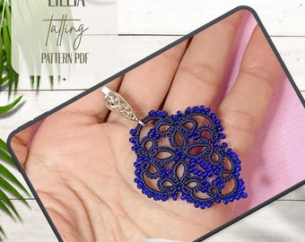 Tutorial PDF per orecchini frivolity con perline, guida al chiacchierino a navetta, eleganti gioielli in pizzo fai da te, istruzioni per il download digitale