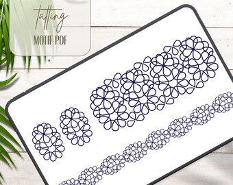 Schema per orecchini, spille, collane e bracciali con perline "Floral Symphony Tatting" | Tutorial PDF per il chiacchierino con ago e navetta