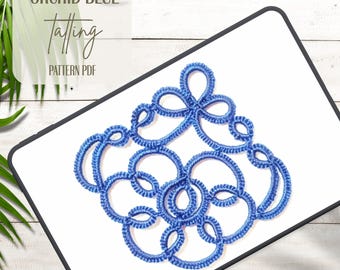 Schema per orecchini a chiacchierino in PDF: schema digitale fai da te in pizzo | Tutorial per chiacchierino a navetta | Download immediato