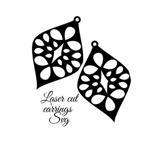 Template earrings cricut svg