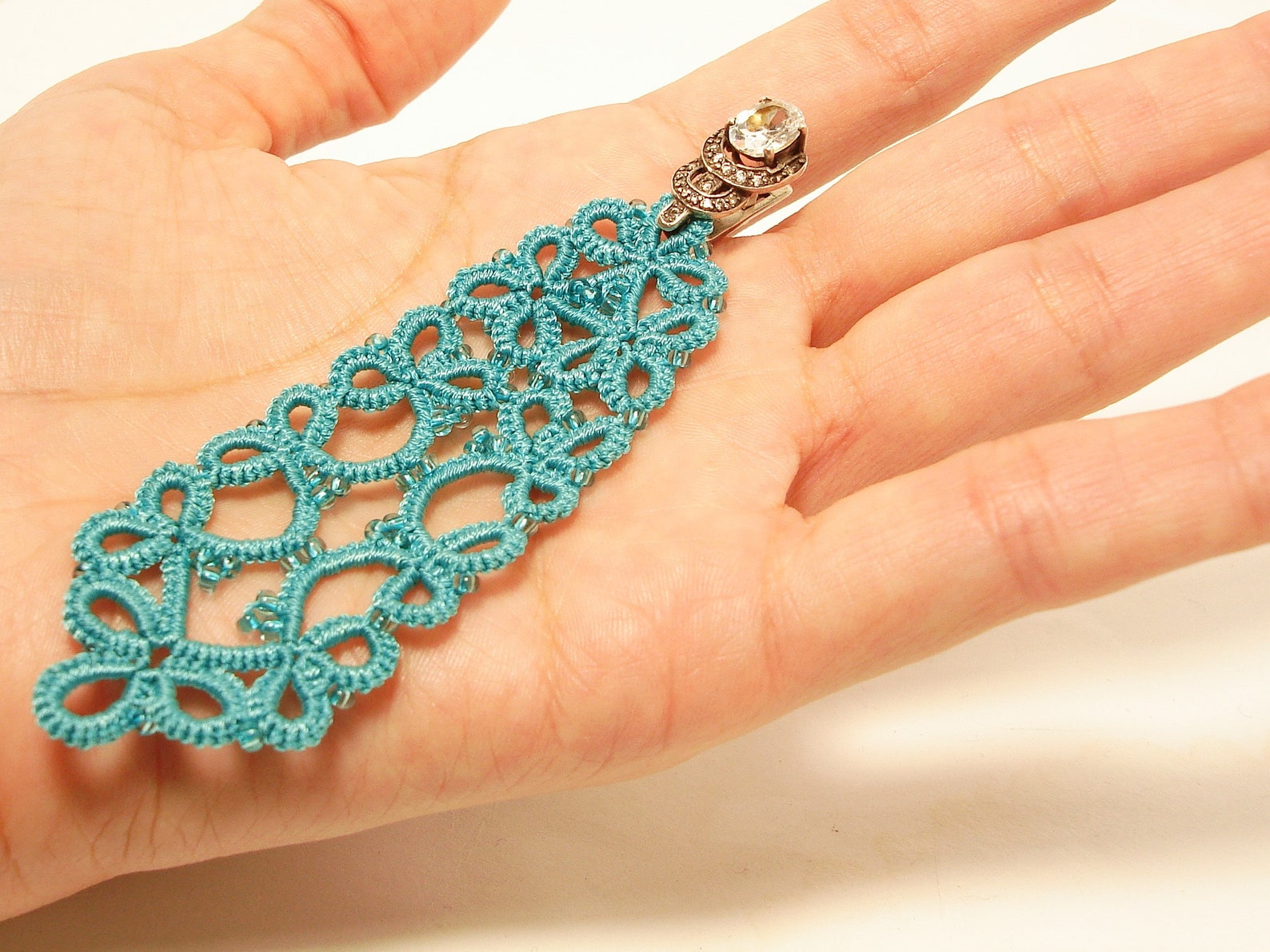 Tatting shuttle. PDF Pattern Long tatting earrings Sea Etsy