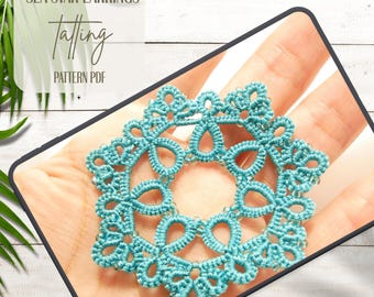 Schema digitale per orecchini a chiacchierino in pizzo con perline "Stella marina" in PDF – Progettazione rapida di gioielli fai da te