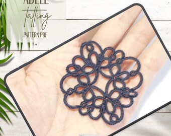 Modello per orecchini Adele, modello avanzato per pizzo navetta in formato PDF, download digitale, guida tutorial fai da te per gioielli vintage