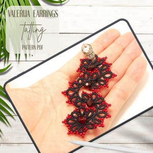 Shuttle Needle Frivolite Lace Jewelry Tutorial PDF Valeria Accessory Making Digital DIY Instruction Beaded