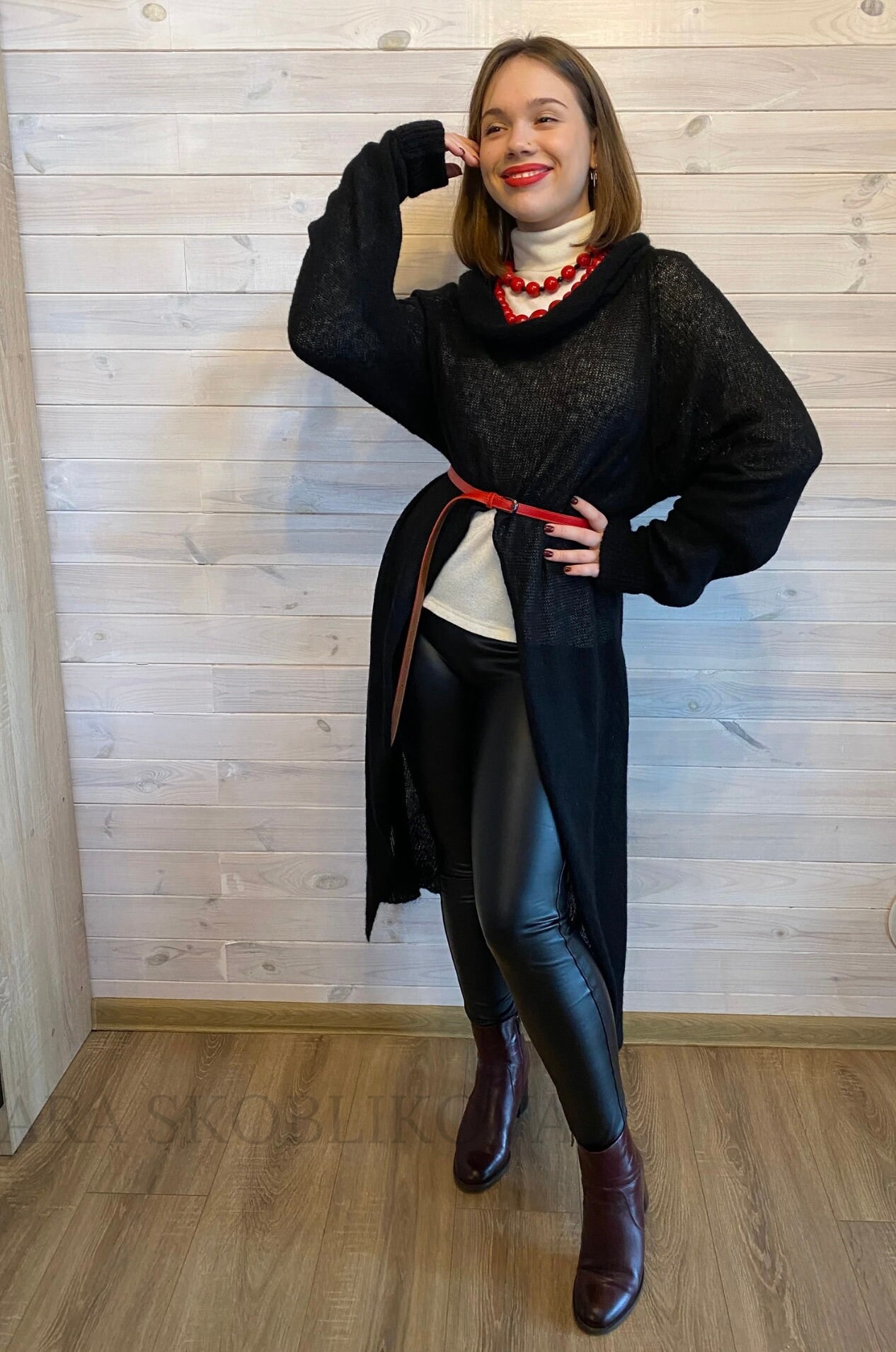 Kid Mohair Cardigan Black Mohair and Silk Cardigan. Handmade