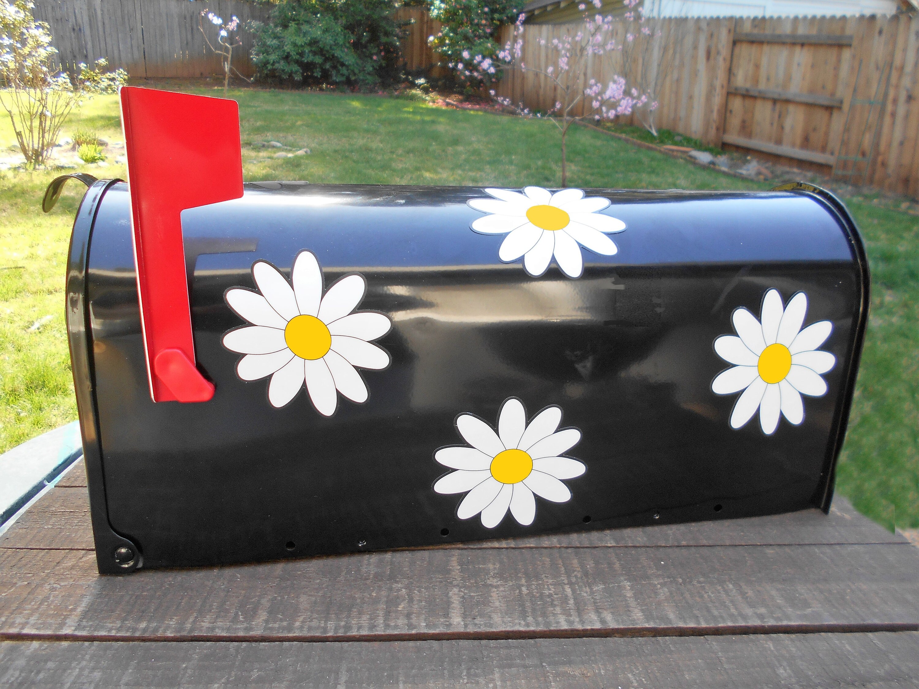 Mailbox Vinyl Decal Stickers Daisy Flowers - Etsy