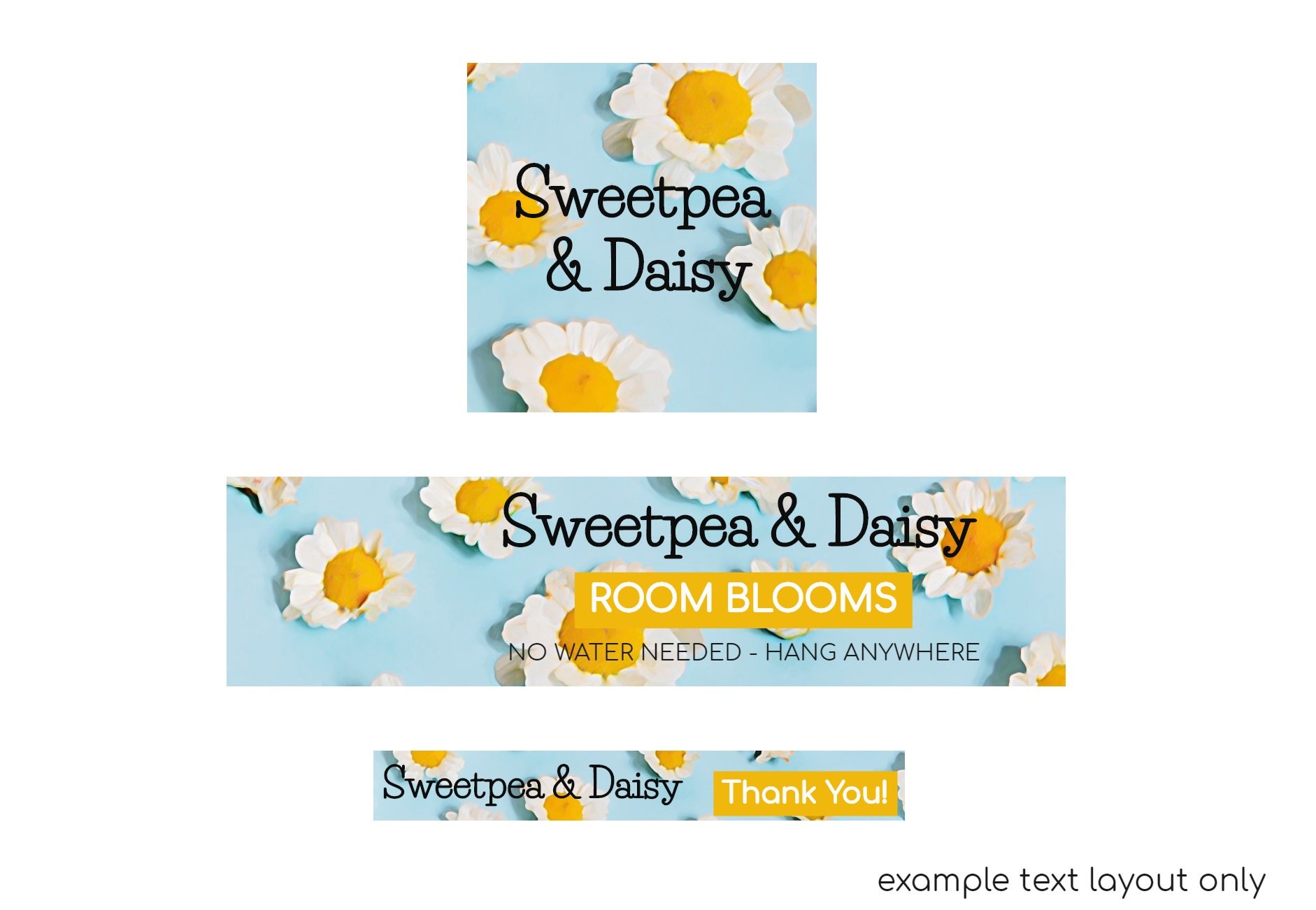 Etsy Shop Icon Cover Photo and Order Receipt Banner Set Etsy