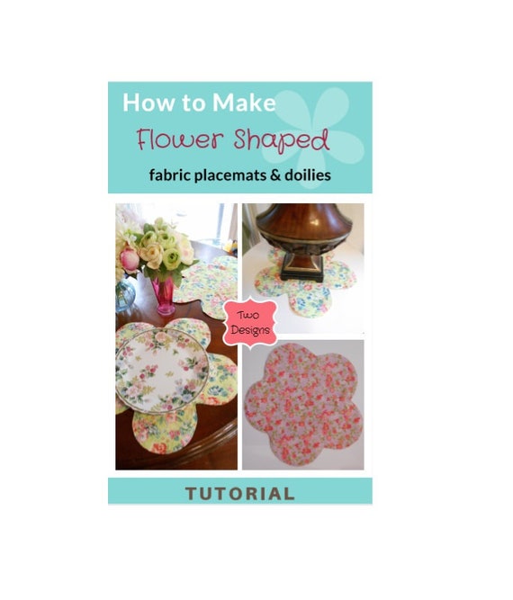 How To Make Fabric Flower Shaped Placemats Doilies Etsy