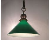 A8075 Antiques Hammered Copper and Iron Pendant