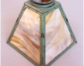 S1002 Antique Arts & Crafts slag glass Lantern Shades replacement shades