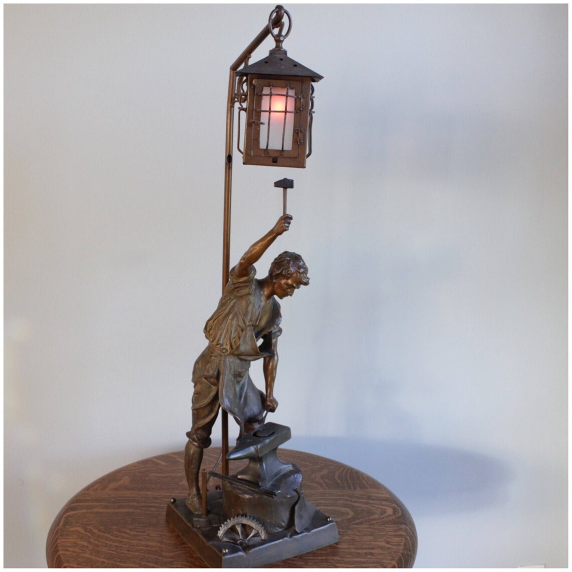 A8050 Bronze Figural Newell Post Lamp/table Lamp Etsy