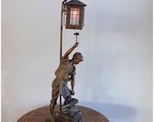 A8050 Bronze Figural Newell Post Lamp/Table Lamp