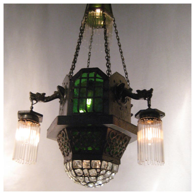 A7643 Antique Gothic Hammered Style Chandelier A7643 Antique Gothic Hammered Style, How To Clean An Antique Crystal Chandelier Appraisal