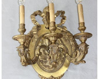 A7959 Bronze Beaux Arts Grand Wall Sconces